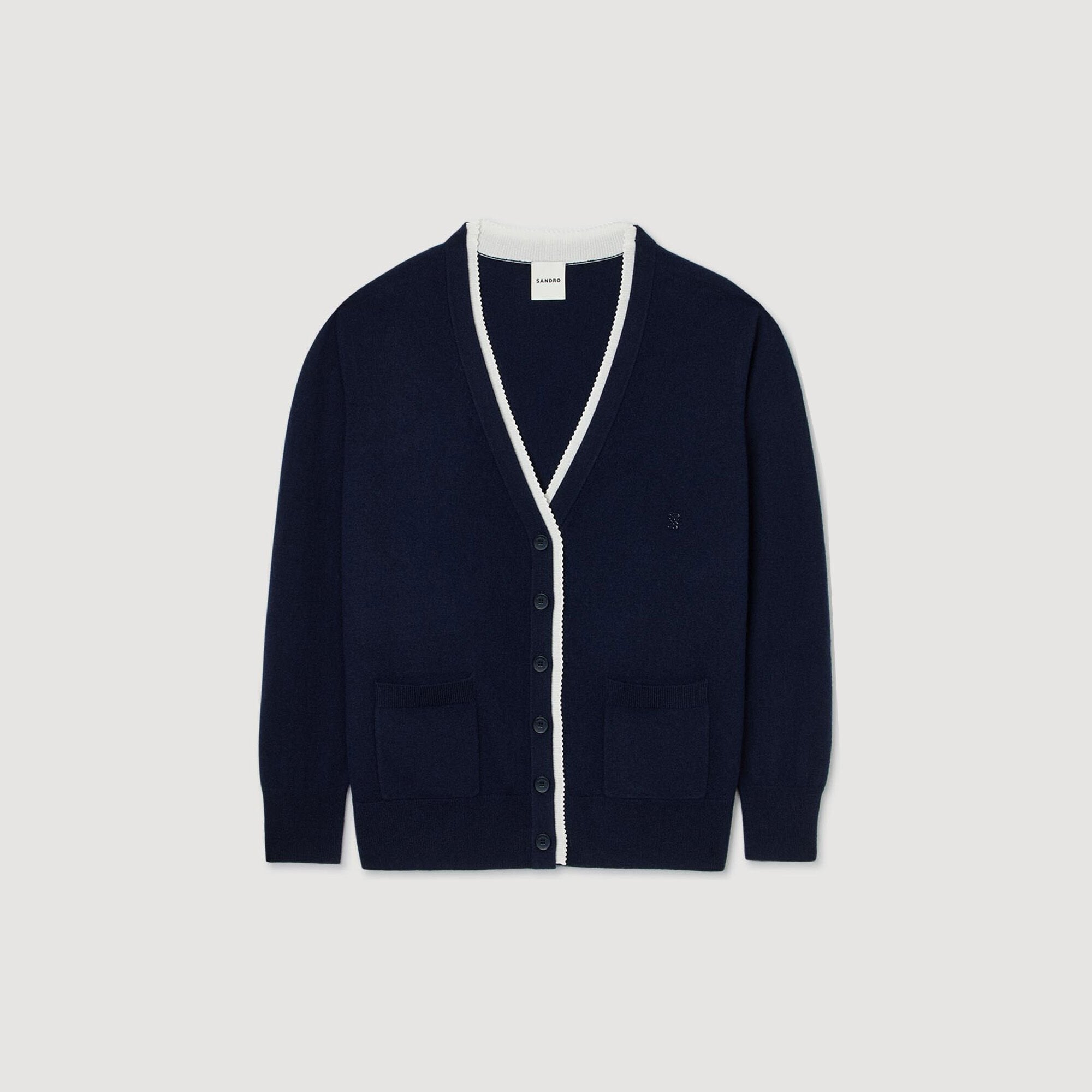 Sandro Women Long two-tone cardigan