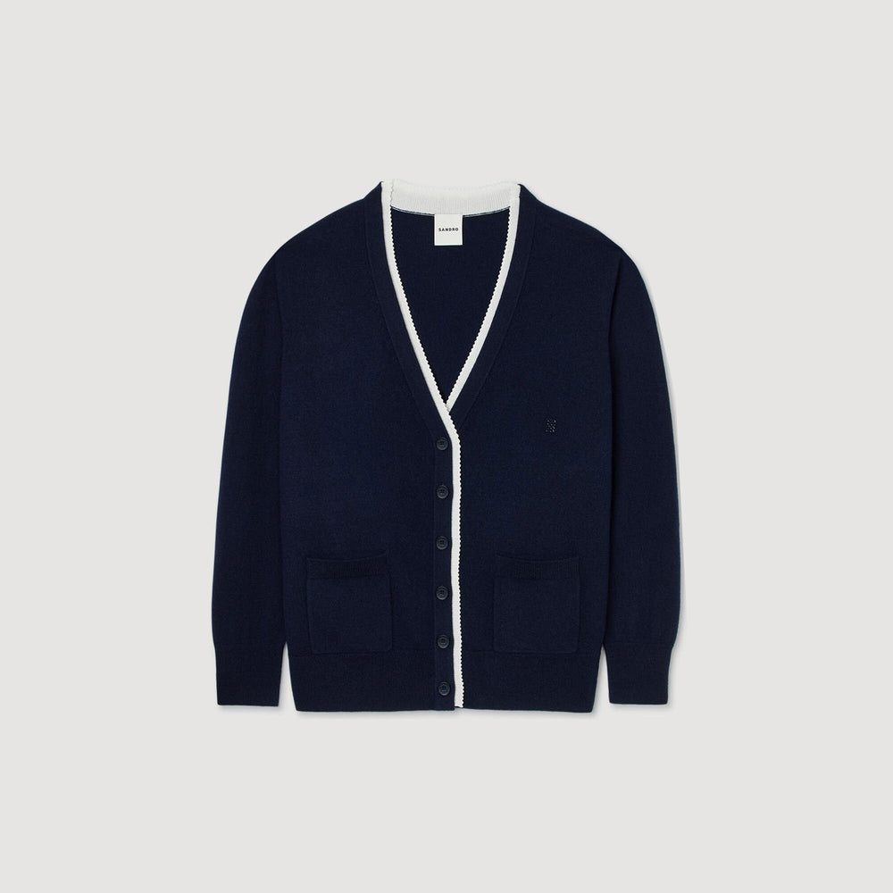 Sandro Women Long two-tone cardigan