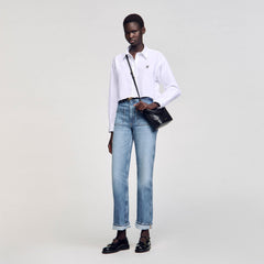 Sandro Women Cropped poplin shirt