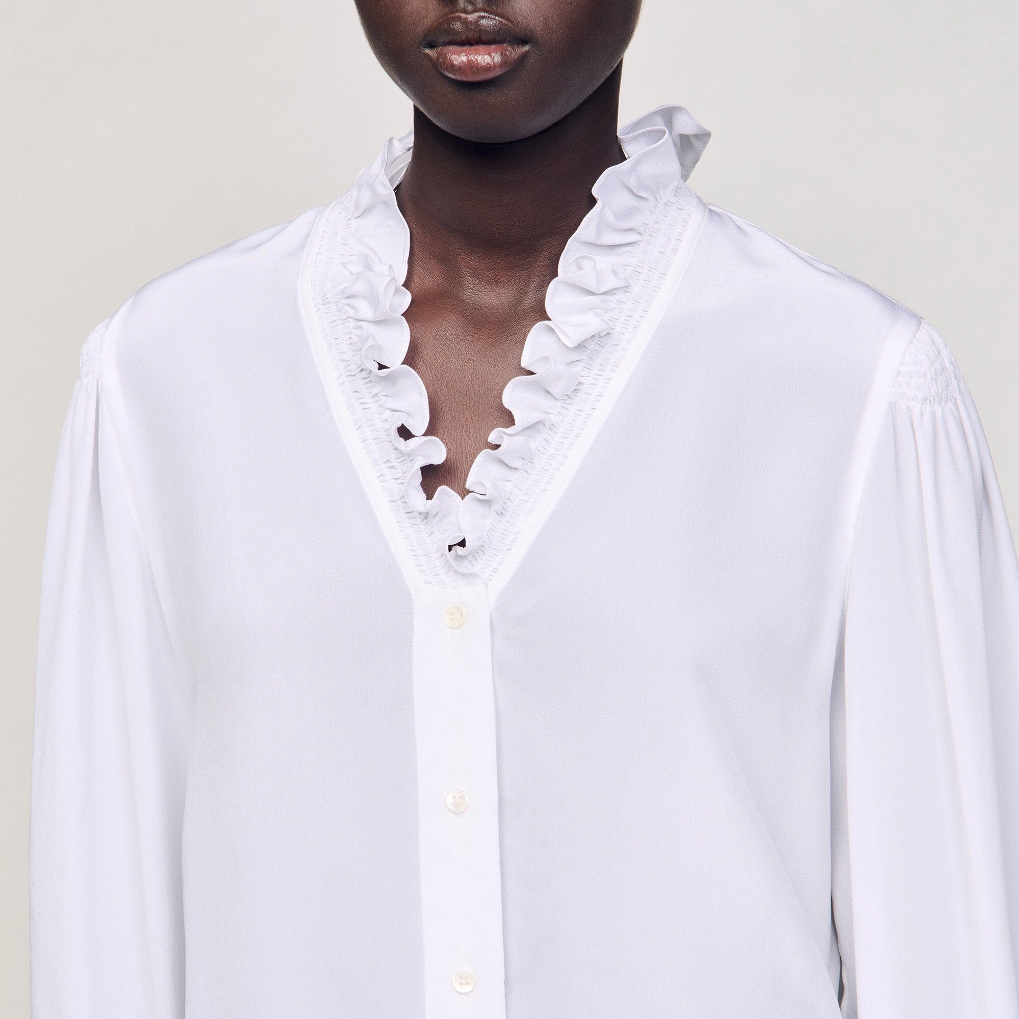 Sandro Women Flowy silk shirt