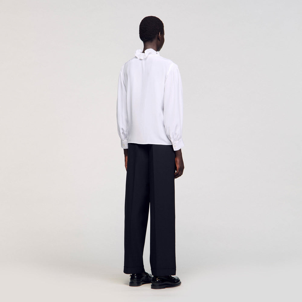 Sandro Women Flowy silk shirt