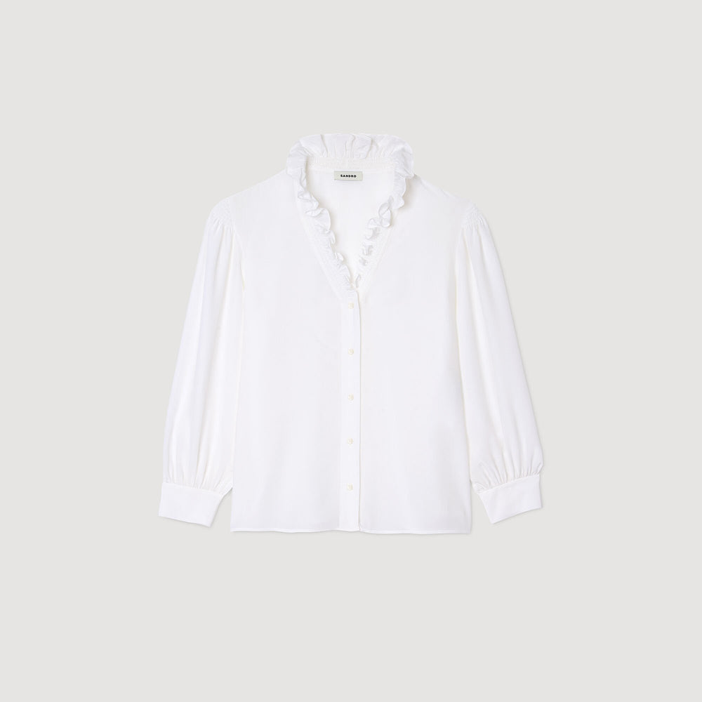 Sandro Women Flowy silk shirt