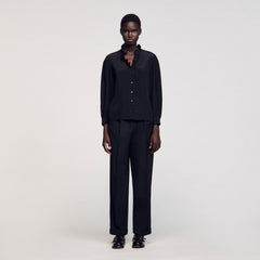 Sandro Women Flowy silk shirt