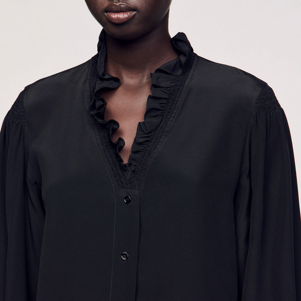 Sandro Women Flowy silk shirt