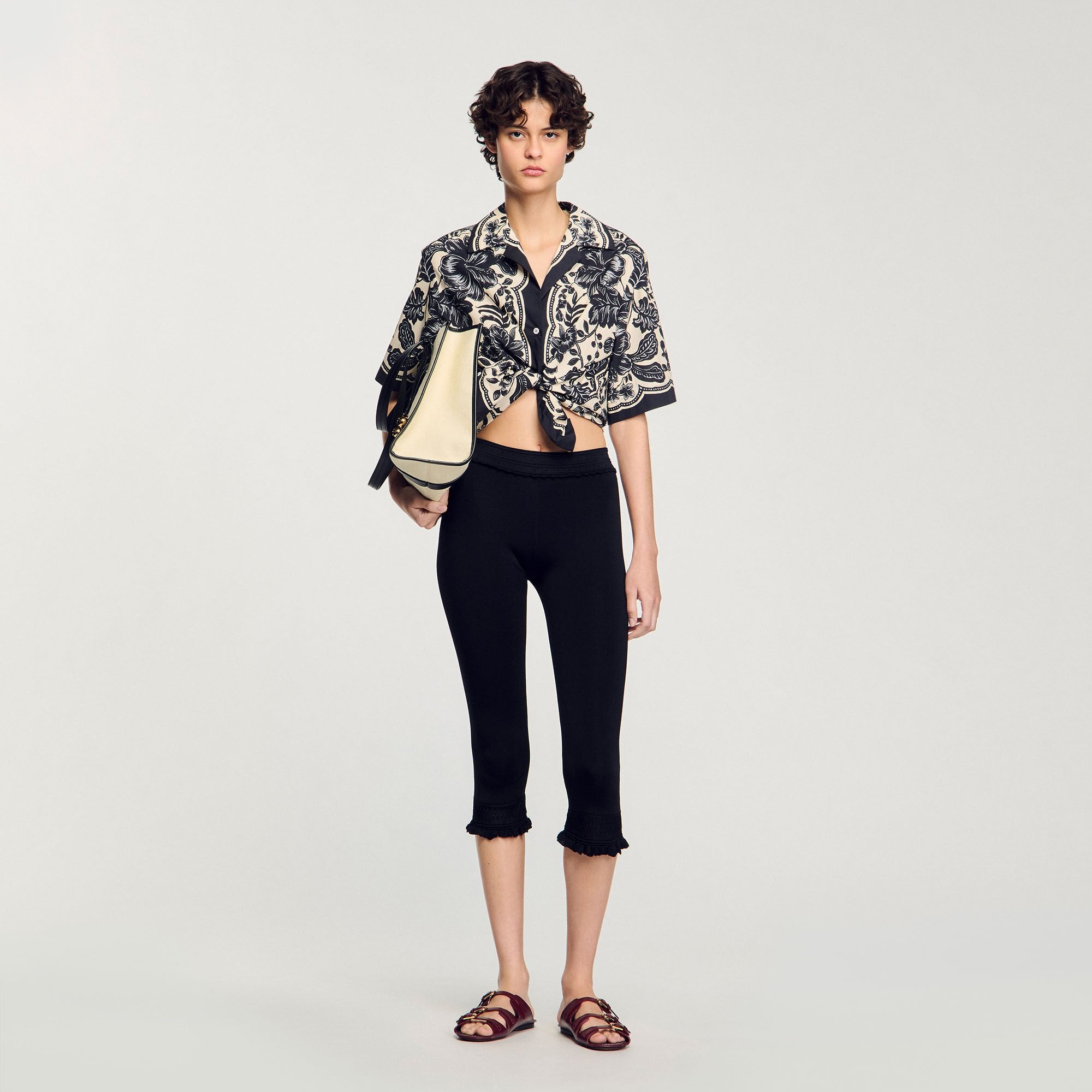 Sandro Women Floral motif shirt