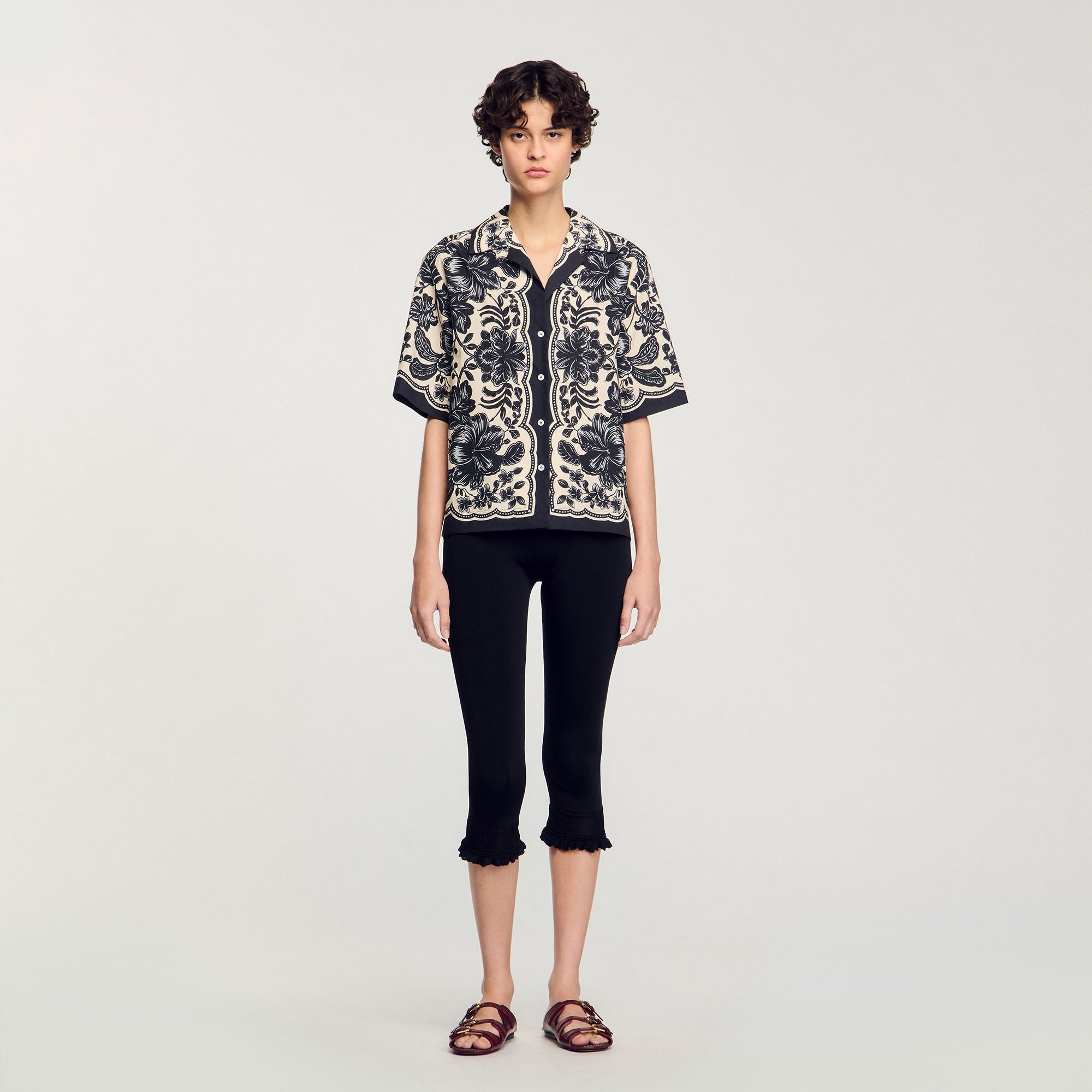 Sandro Women Floral motif shirt