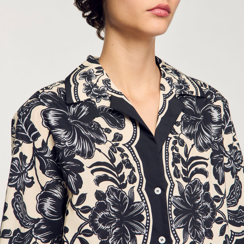 Sandro Women Floral motif shirt