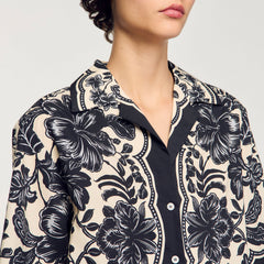 Sandro Women Floral motif shirt