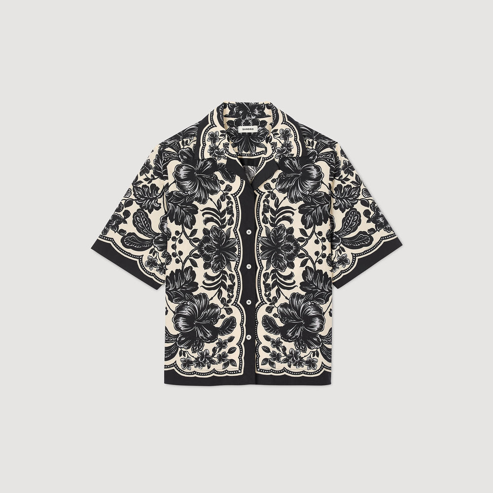 Sandro Women Floral motif shirt