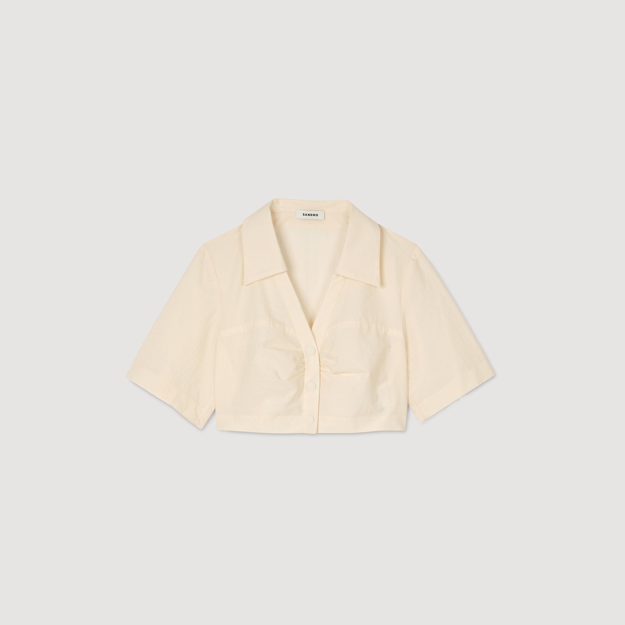Sandro Women Cropped gathered shirt
