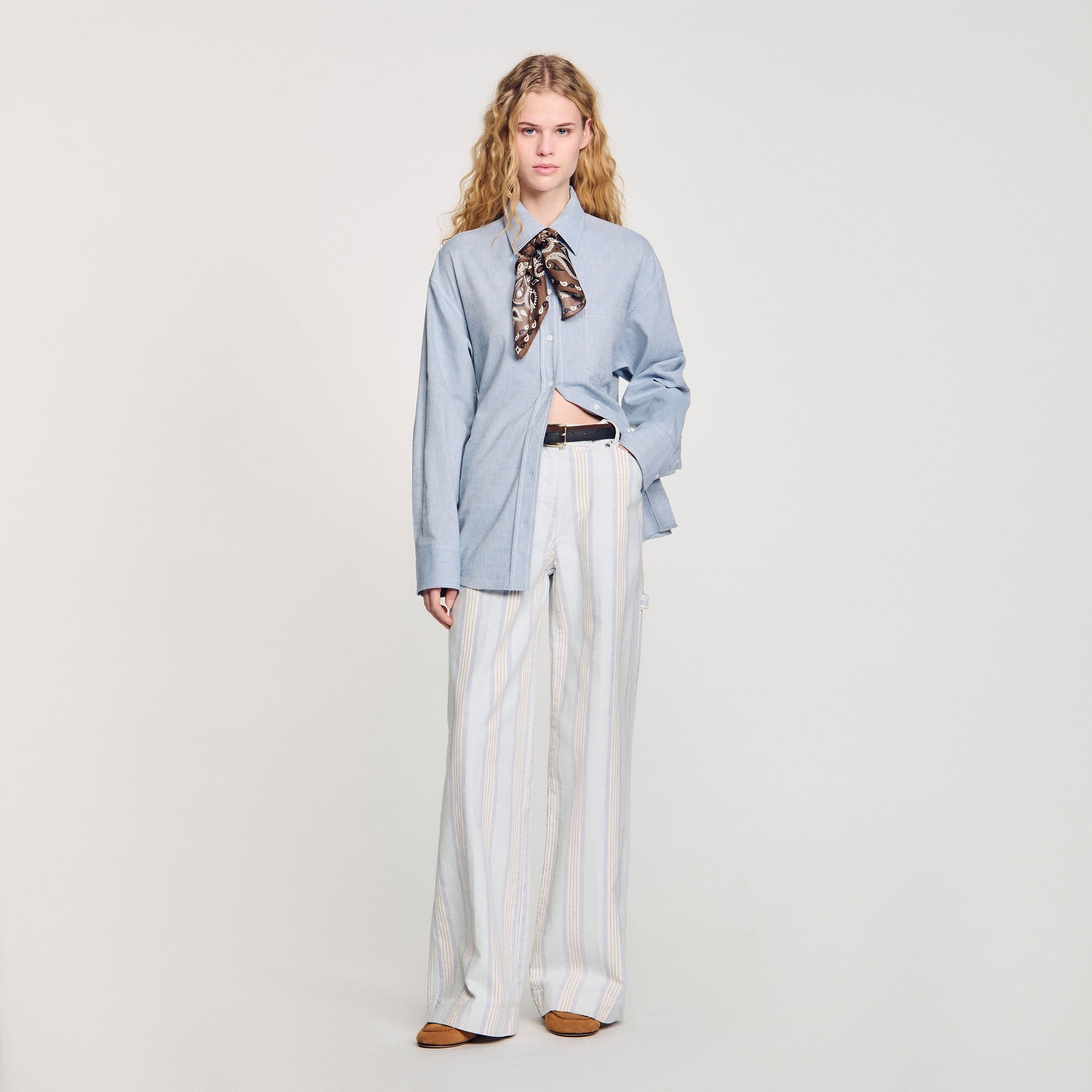 Sandro Women Long tie-back shirt