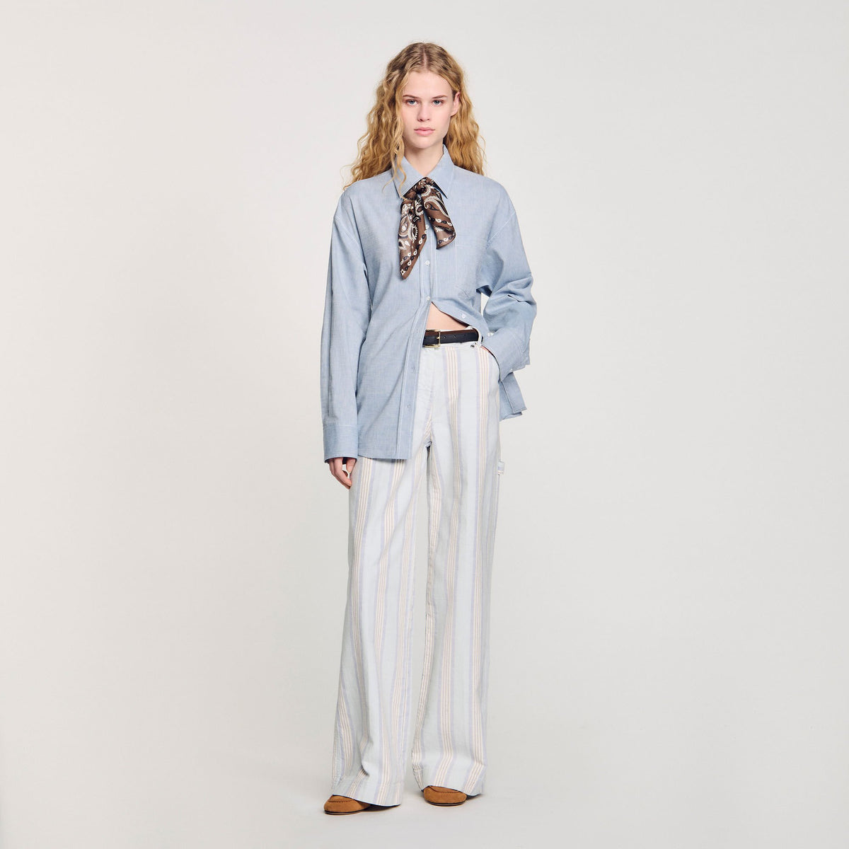 Sandro Women Long tie-back shirt