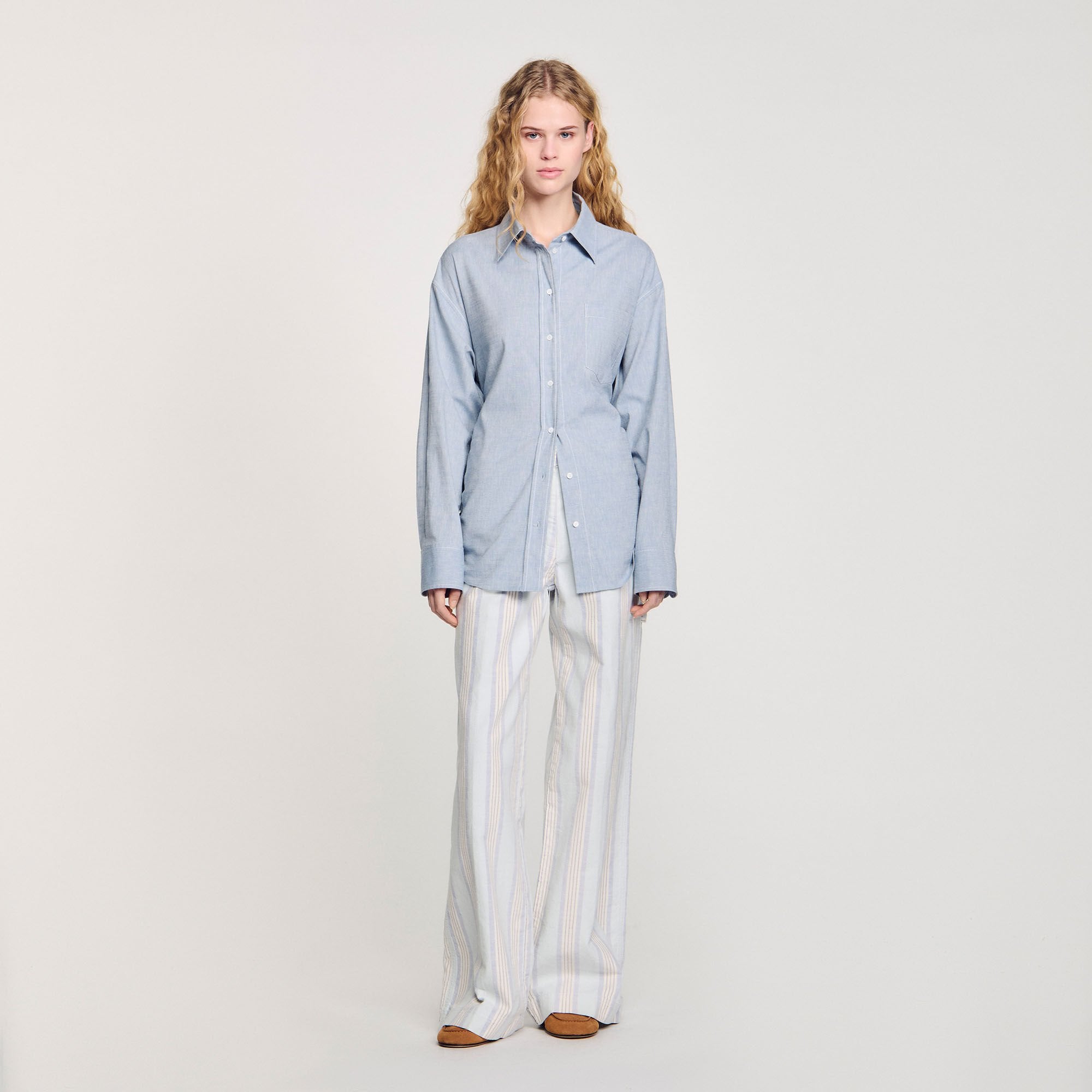 Sandro Women Long tie-back shirt