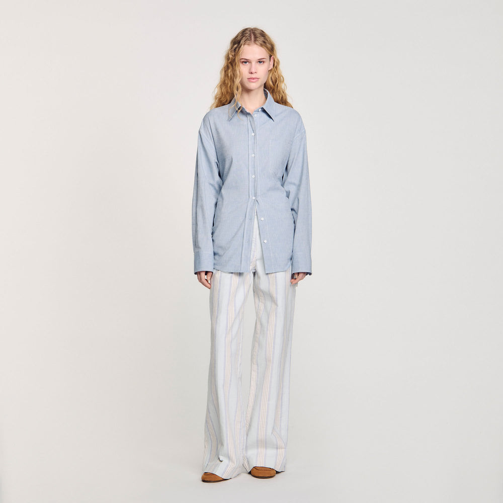 Sandro Women Long tie-back shirt