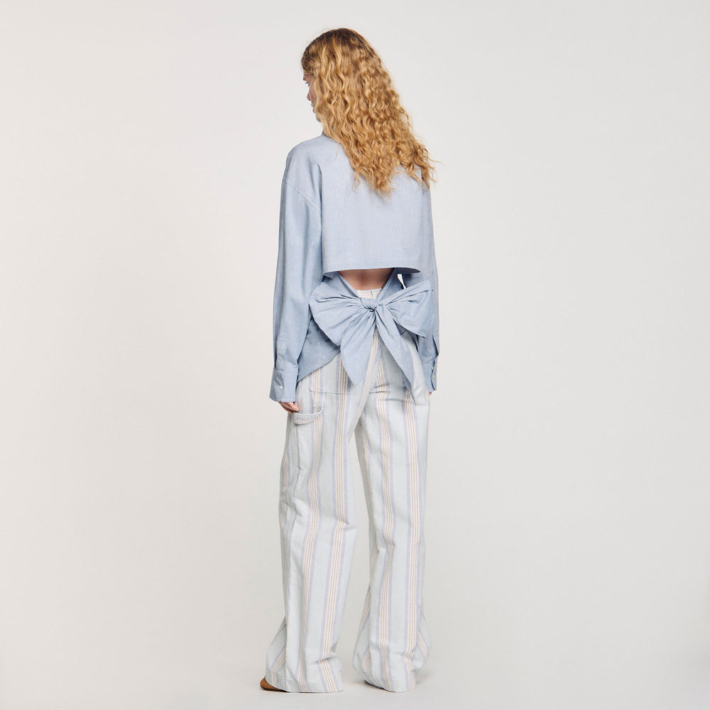 Sandro Women Long tie-back shirt