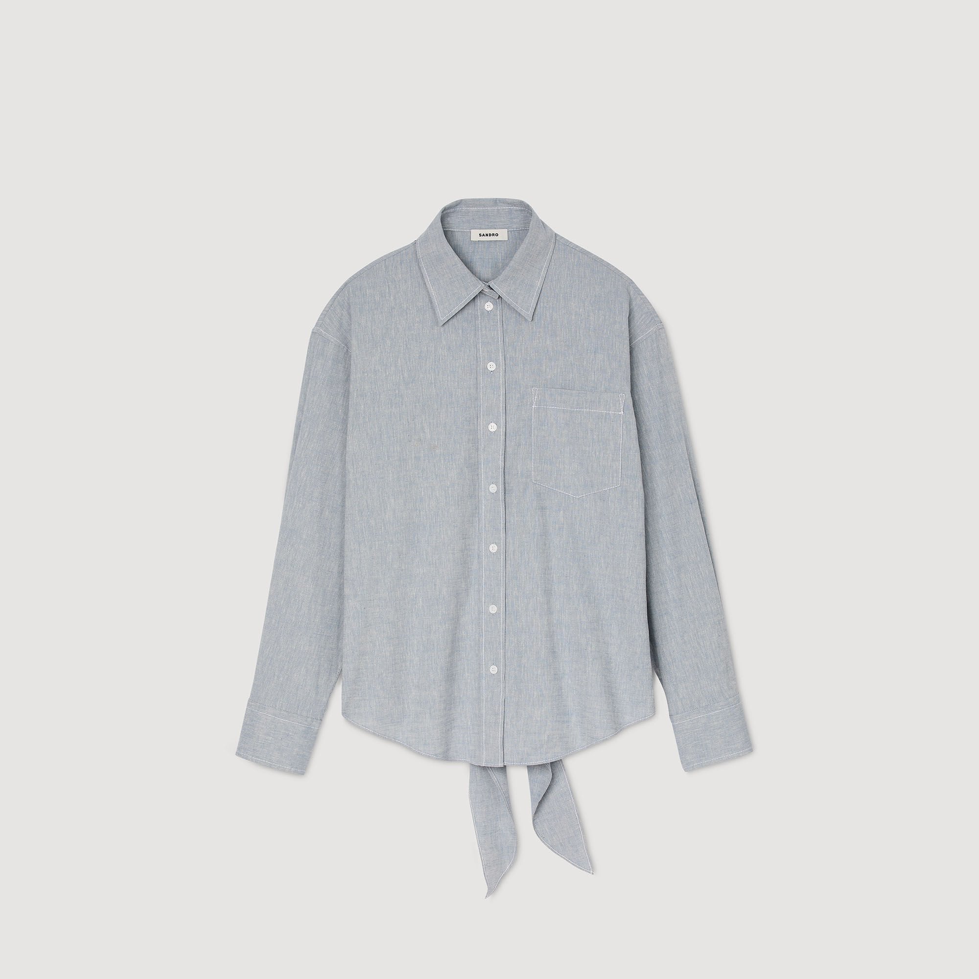 Sandro Women Long tie-back shirt