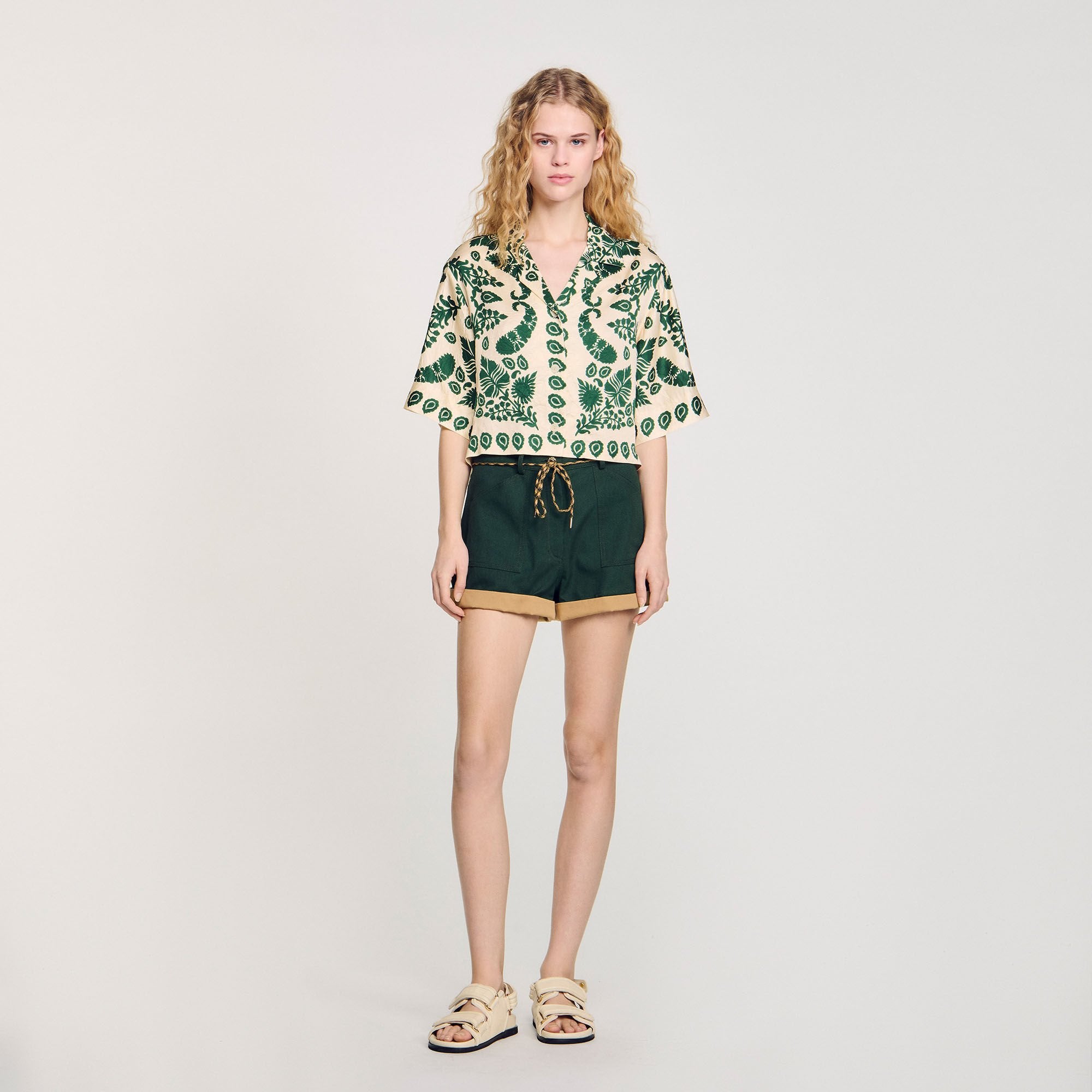 Sandro Women Floral motif shirt
