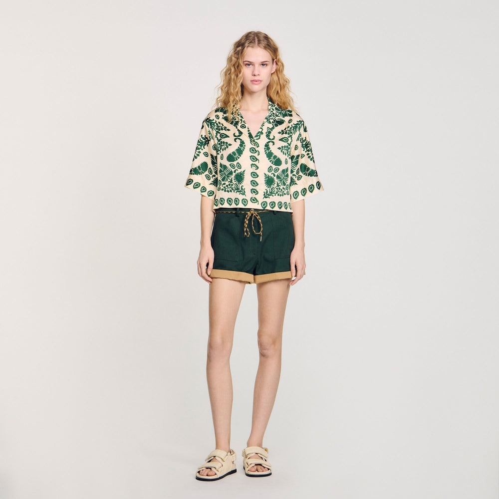 Sandro Women Floral motif shirt