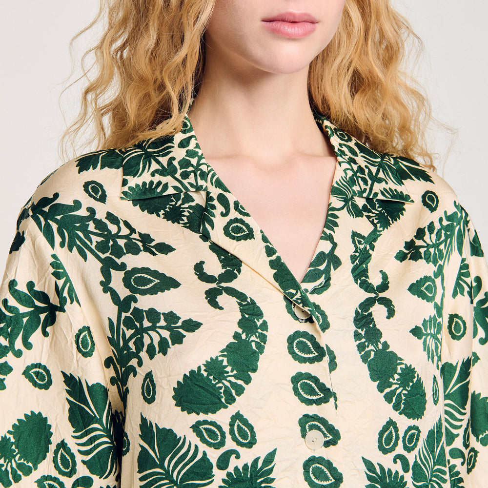 Sandro Women Floral motif shirt