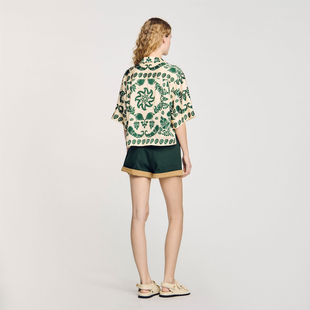 Sandro Women Floral motif shirt