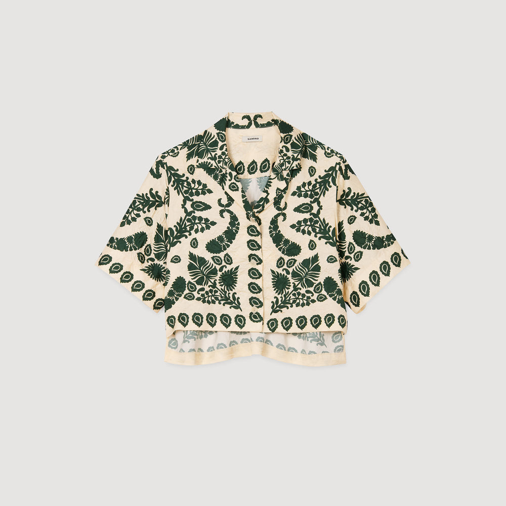 Sandro Women Floral motif shirt