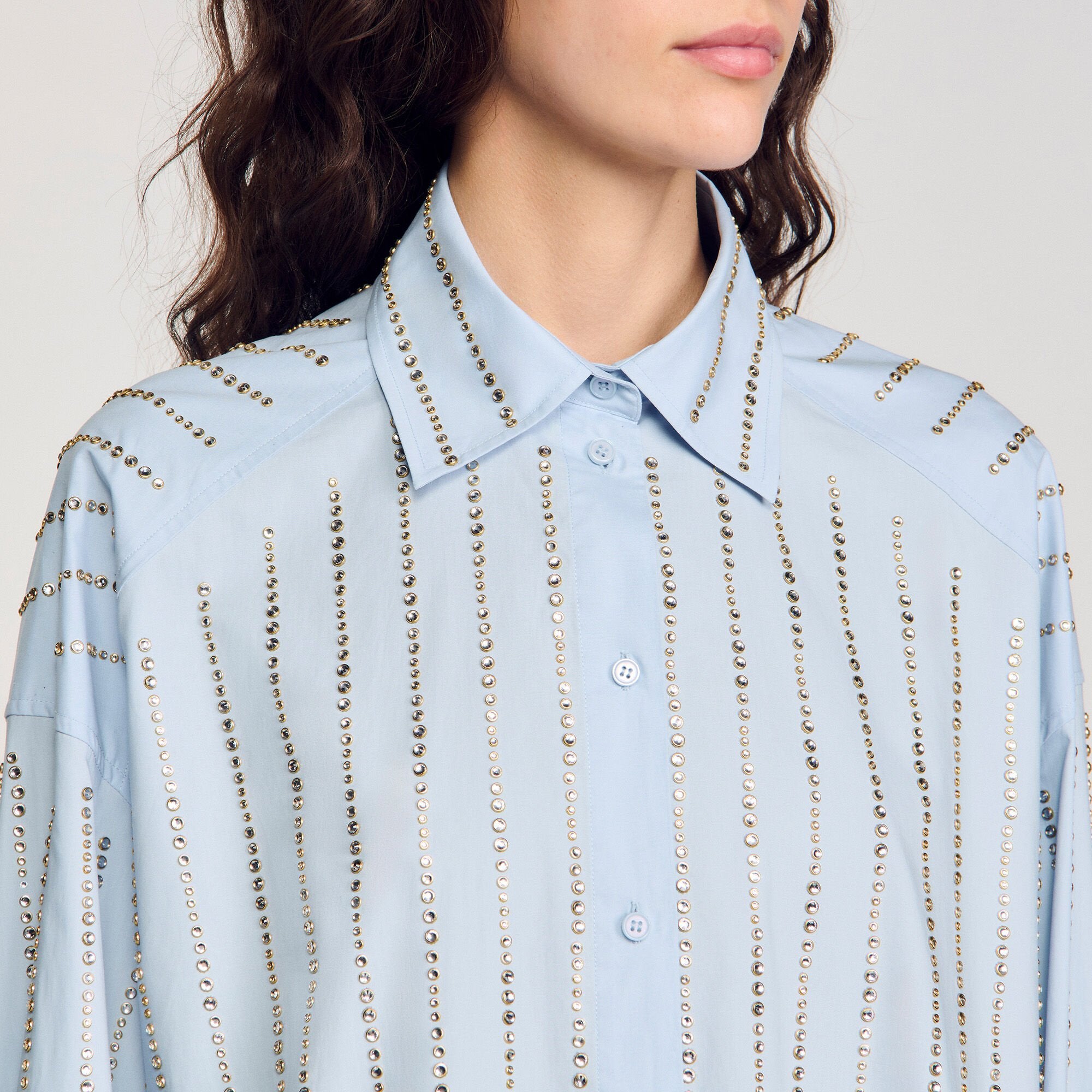 Sandro Women Rhinestone shirt