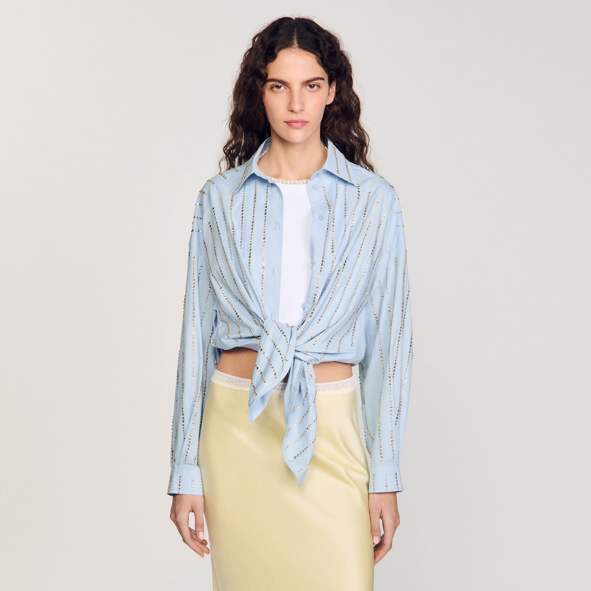 Sandro Women Rhinestone shirt
