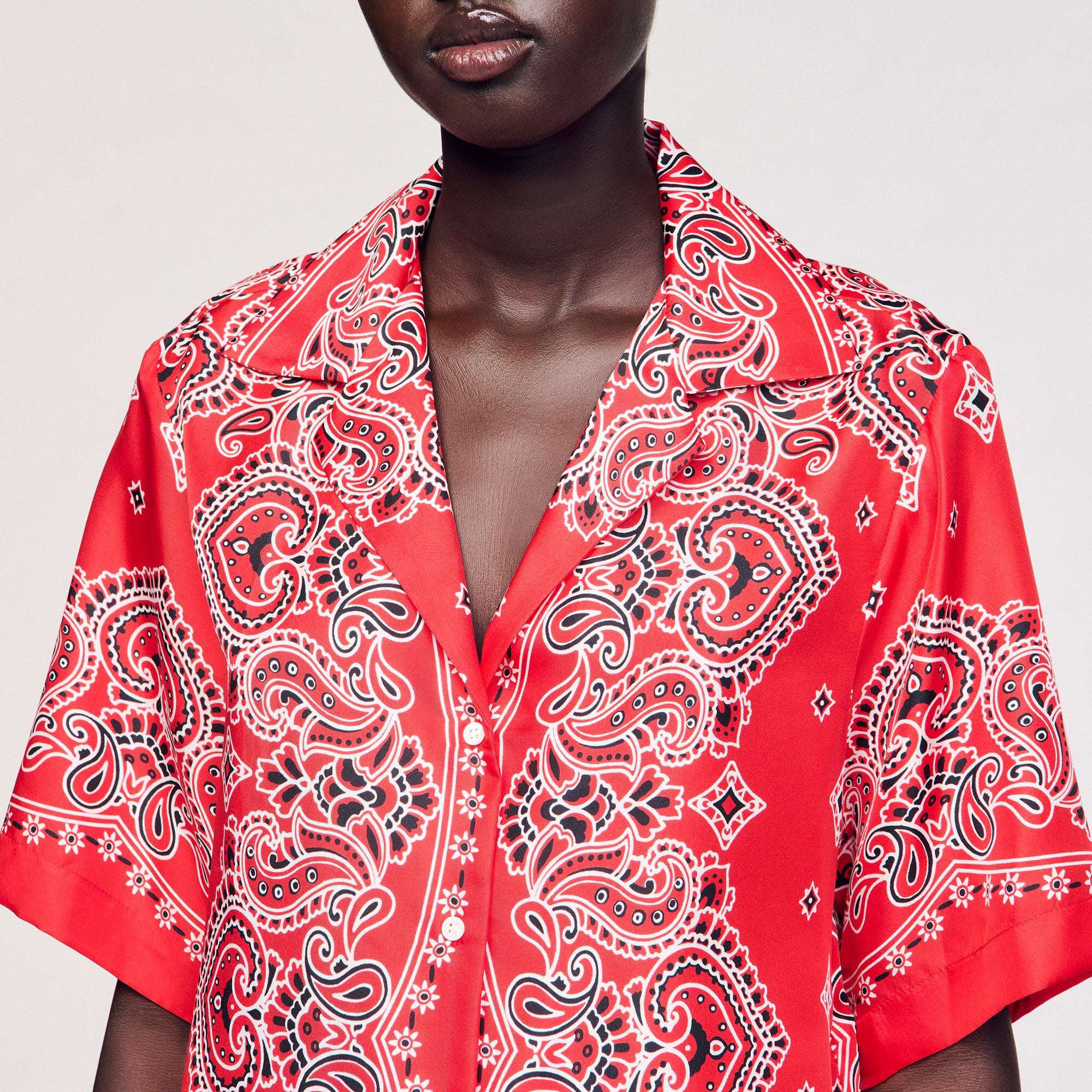 Sandro Women Bandana print silk shirt