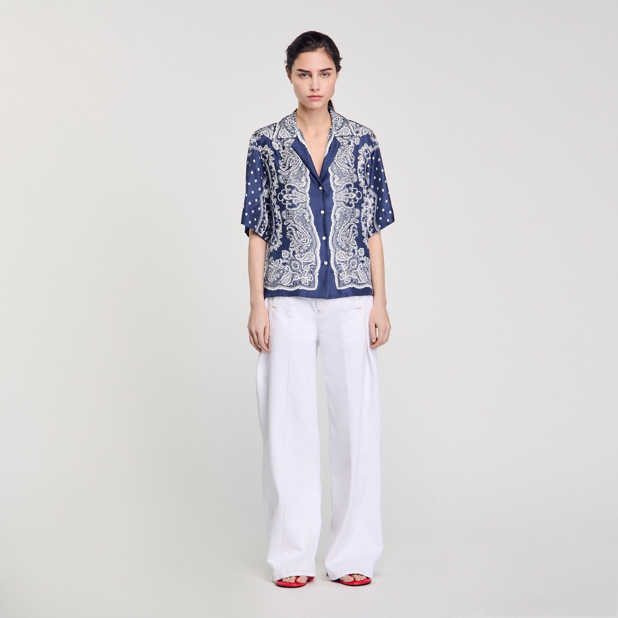 Sandro Women Bandana print shirt
