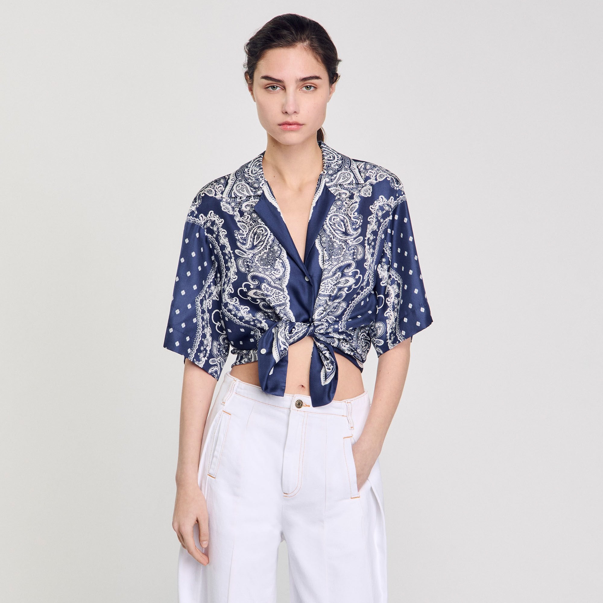 Sandro Women Bandana print shirt