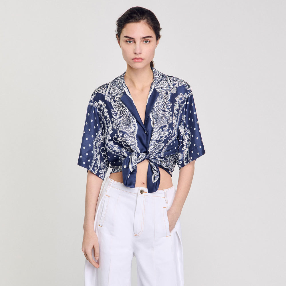 Sandro Women Bandana print shirt