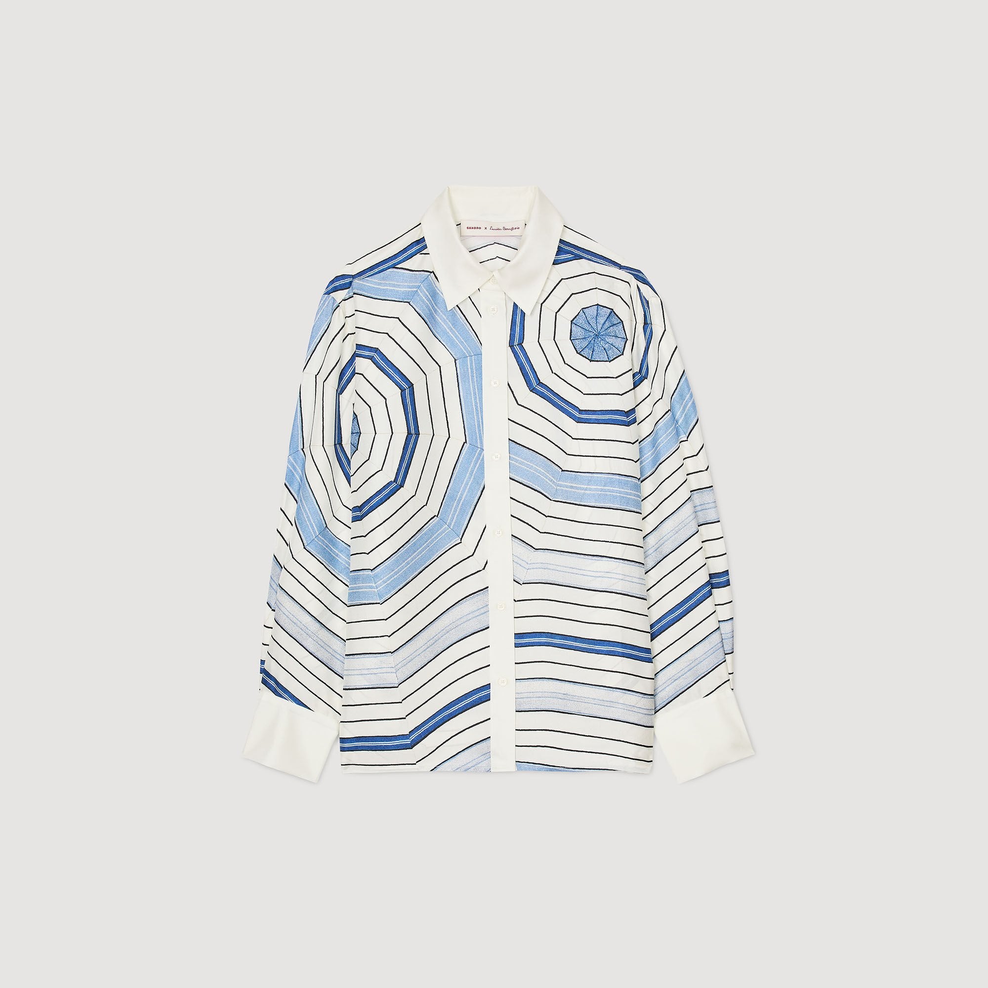 Sandro Women Spiral-motif long sleeve shirt