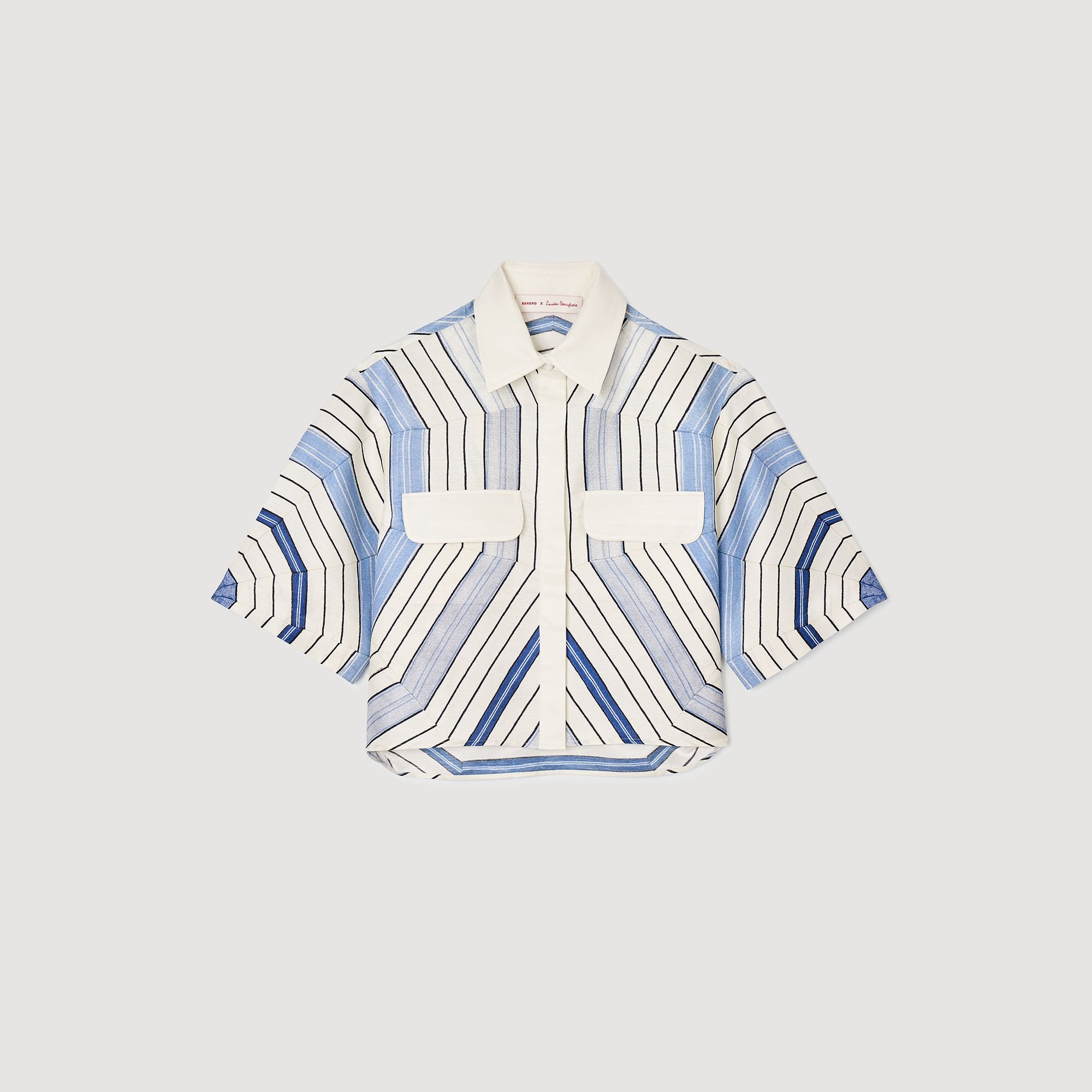 Sandro Women Spiral-motif silk shirt