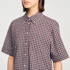 Sandro Women Oversized checkered shirt