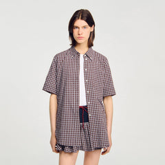 Sandro Women Oversized checkered shirt