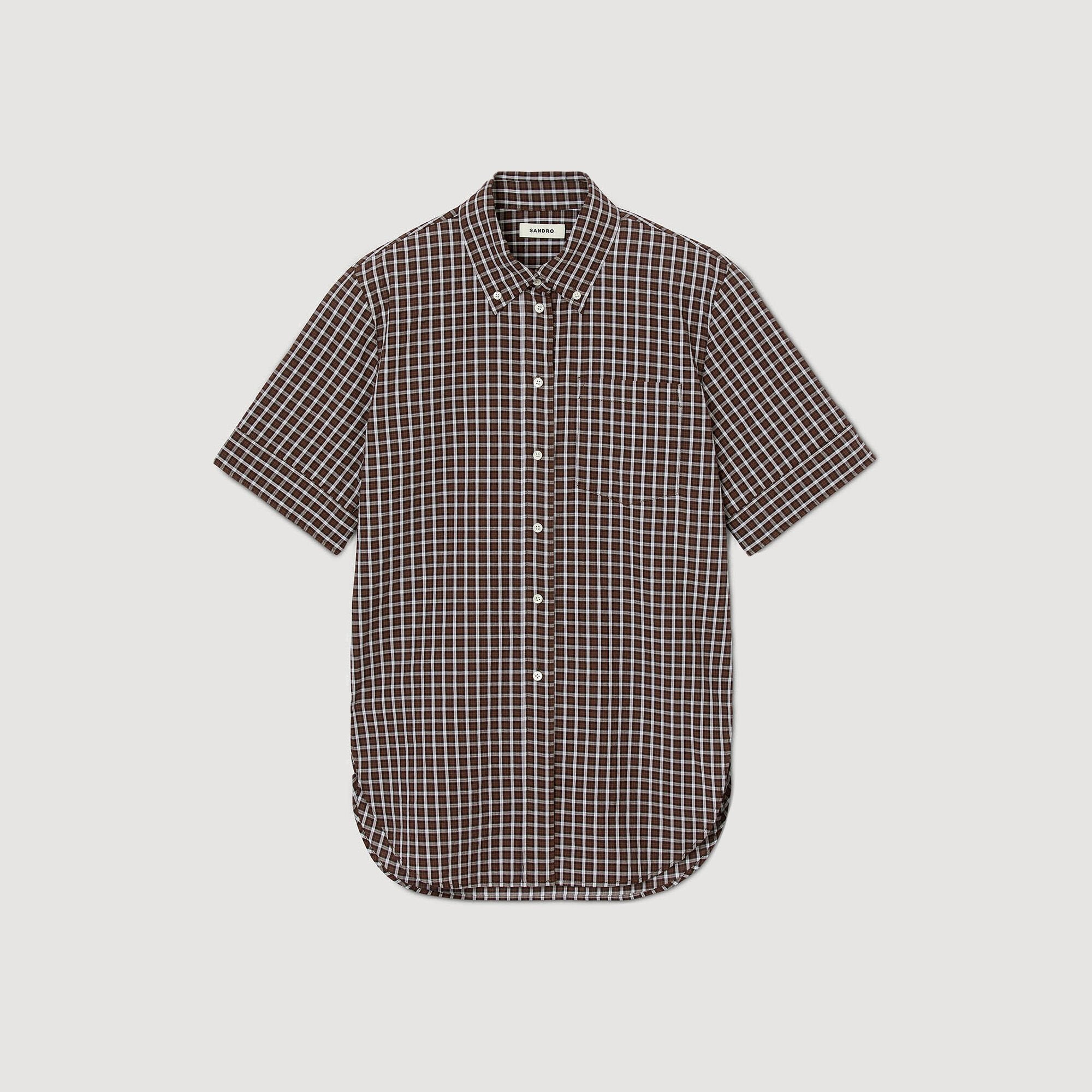 Sandro Women Oversized checkered shirt