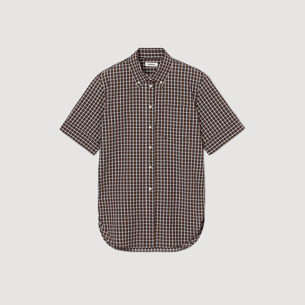 Sandro Women Oversized checkered shirt
