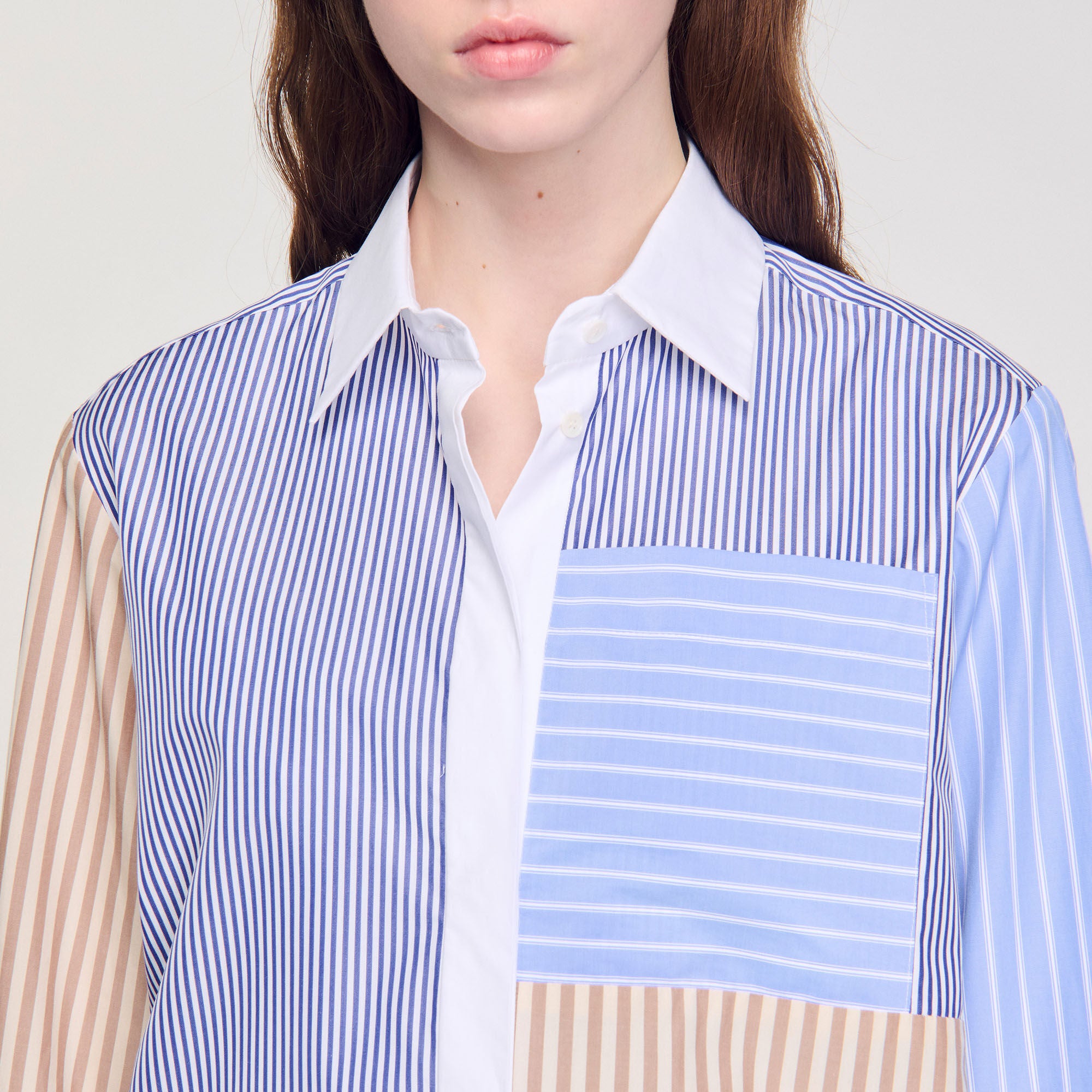 Sandro Women Striped mix shirt