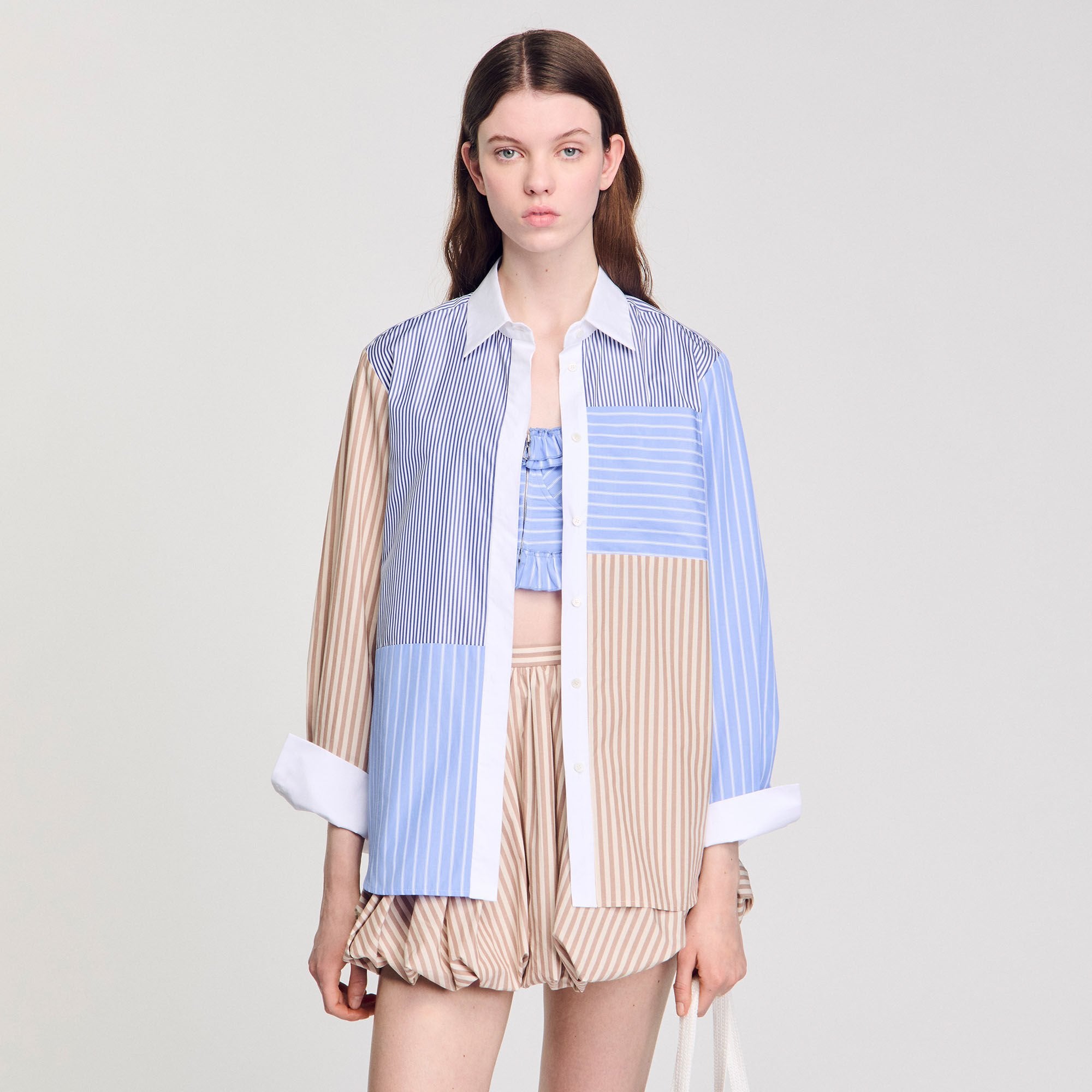 Sandro Women Striped mix shirt