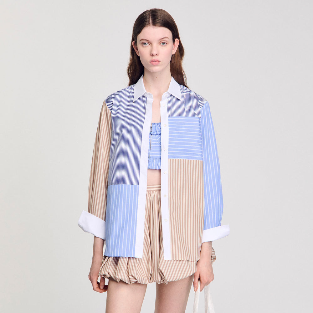 Sandro Women Striped mix shirt