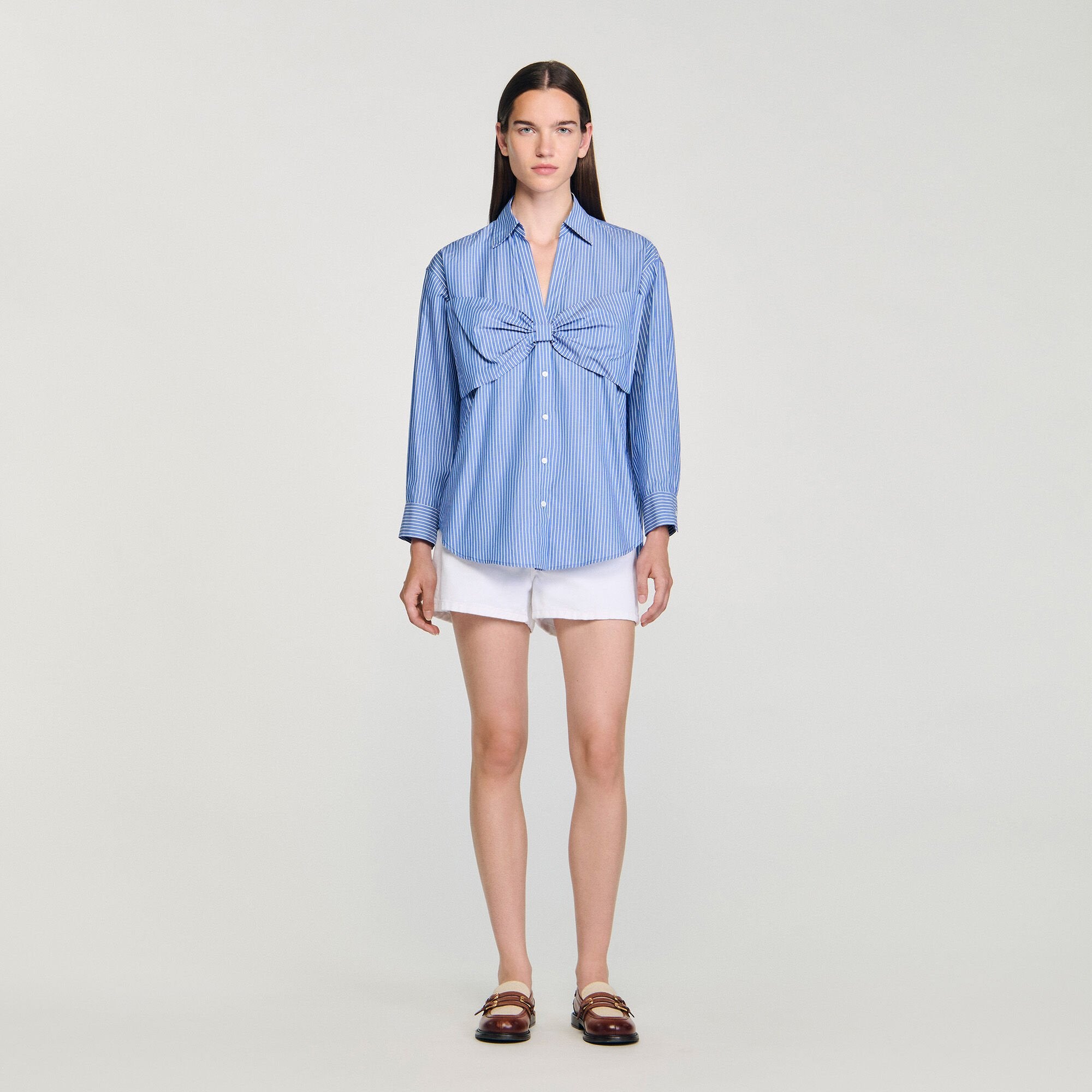 Sandro Women Oversized bow shirt
