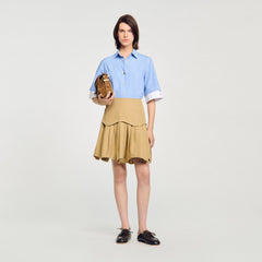 Sandro Women Cropped small-check shirt