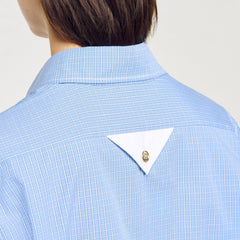 Sandro Women Cropped small-check shirt