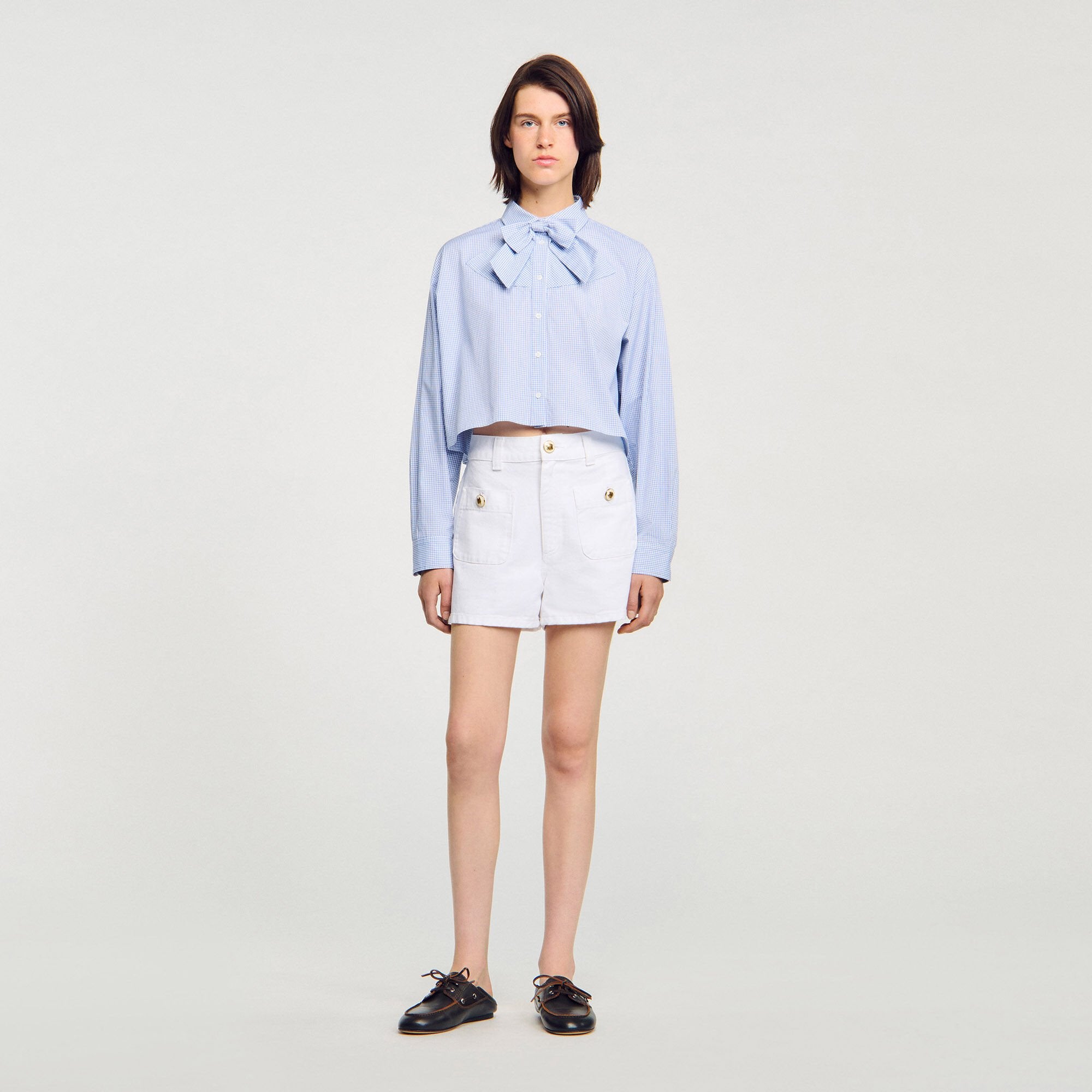 Sandro Women Bow collar shirt
