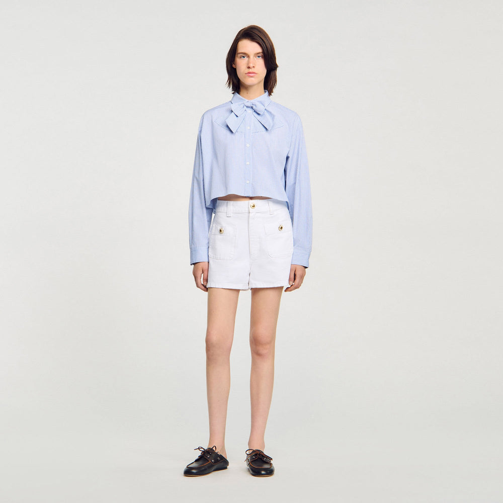 Sandro Women Bow collar shirt