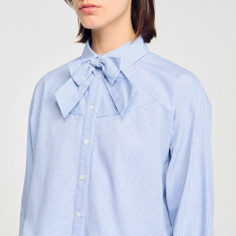 Sandro Women Bow collar shirt