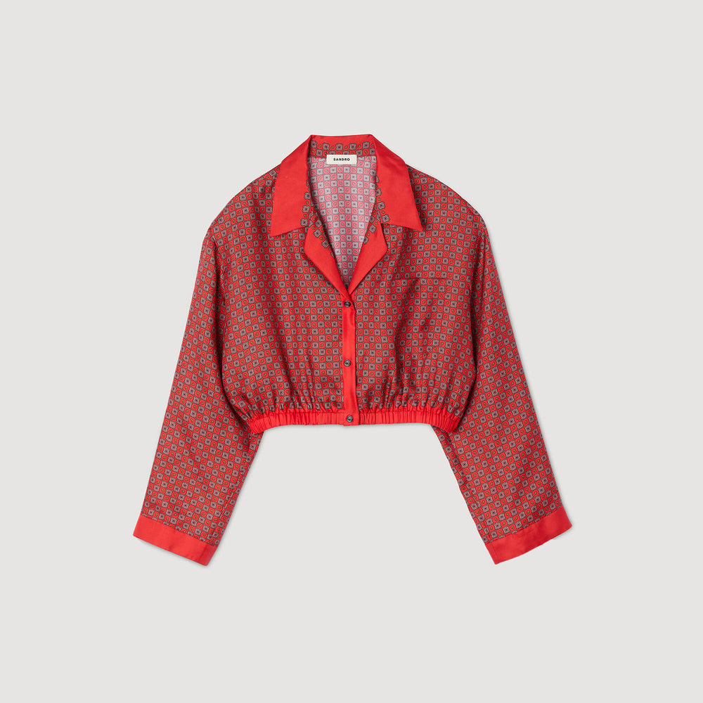 Sandro Women Scarf print shirt