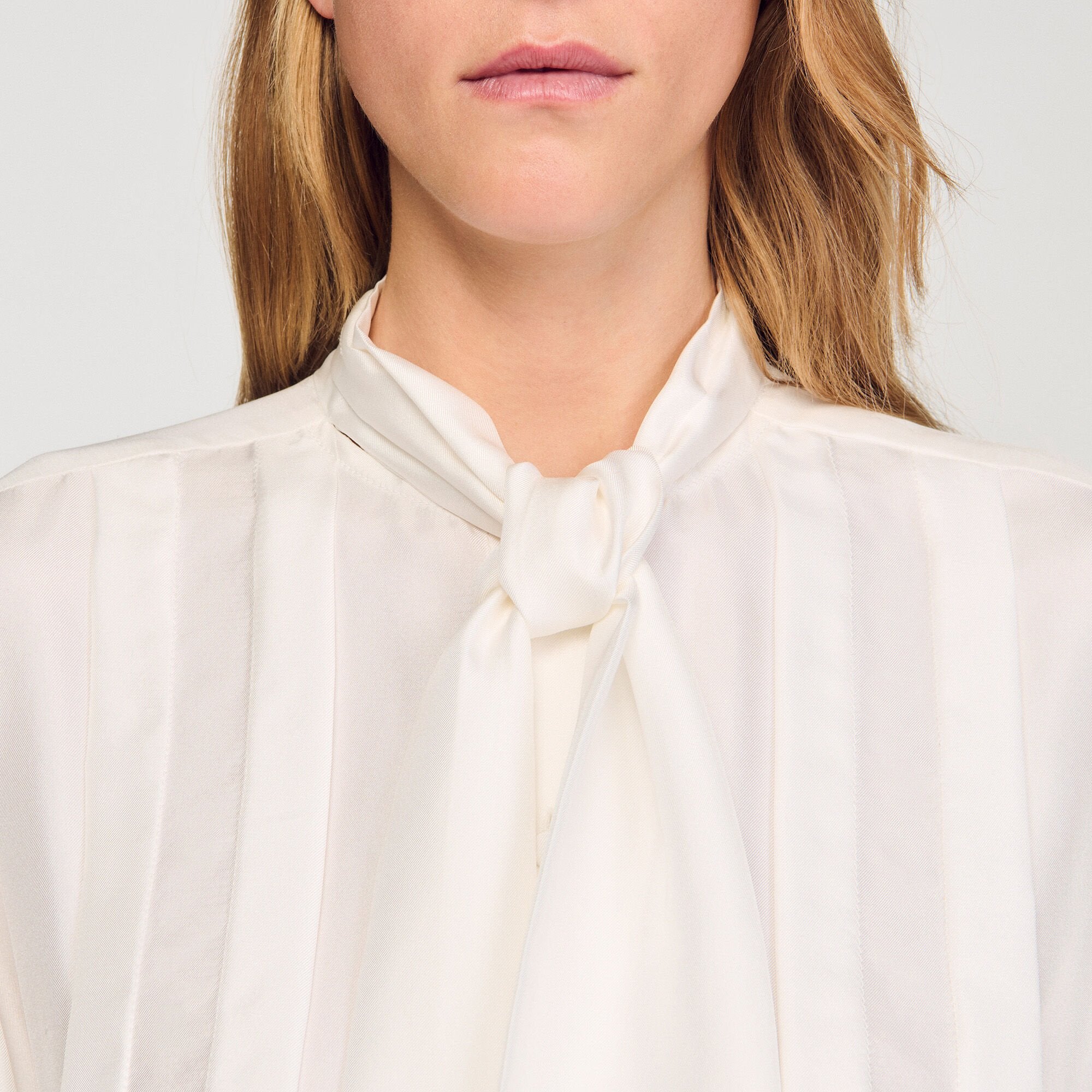 Sandro Women Silk lavallière shirt