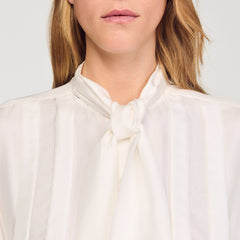 Sandro Women Silk lavallière shirt
