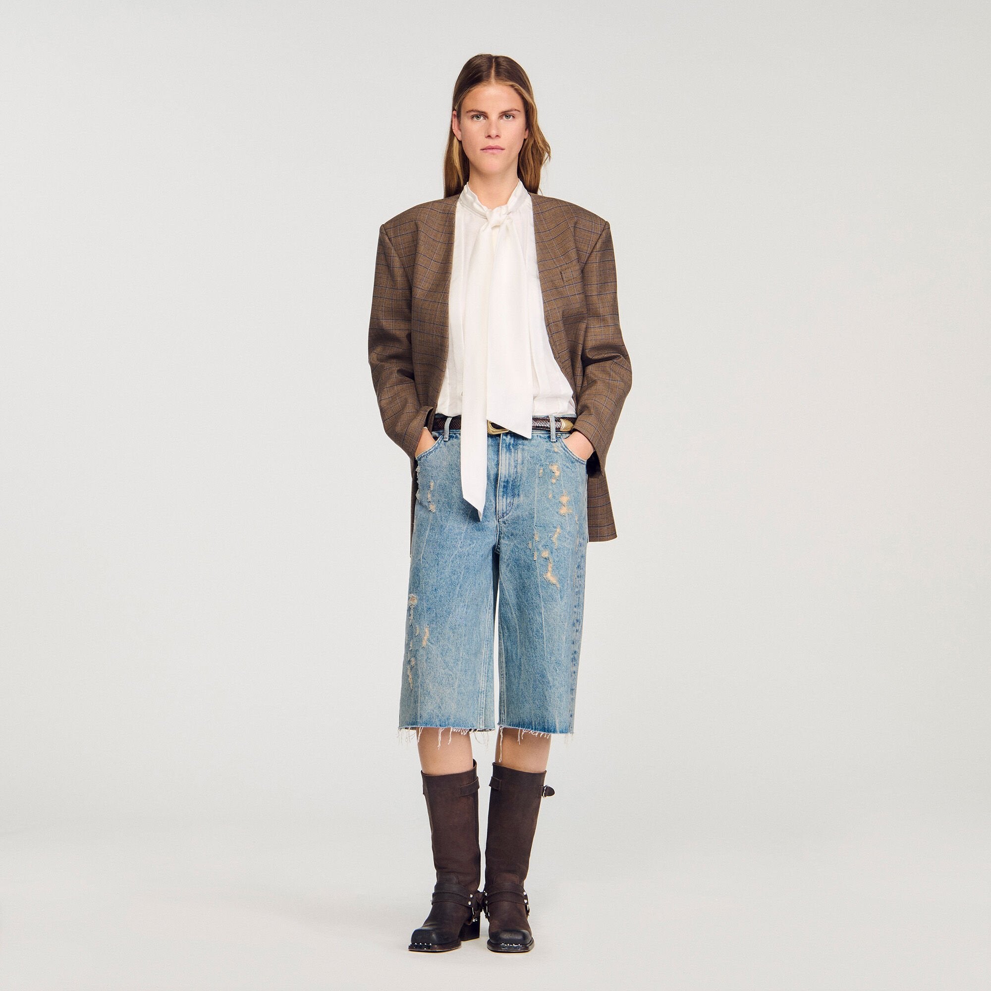 Sandro Women Silk lavallière shirt